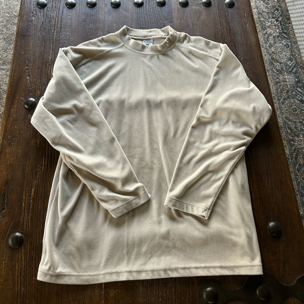 Columbia Beige Long-Sleeve Performance Tee